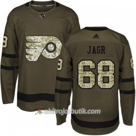 Män Ishockey Philadelphia Flyers Tröja Jaromir Jagr 68 Adidas 2017-2018 Camo Grön Authentic